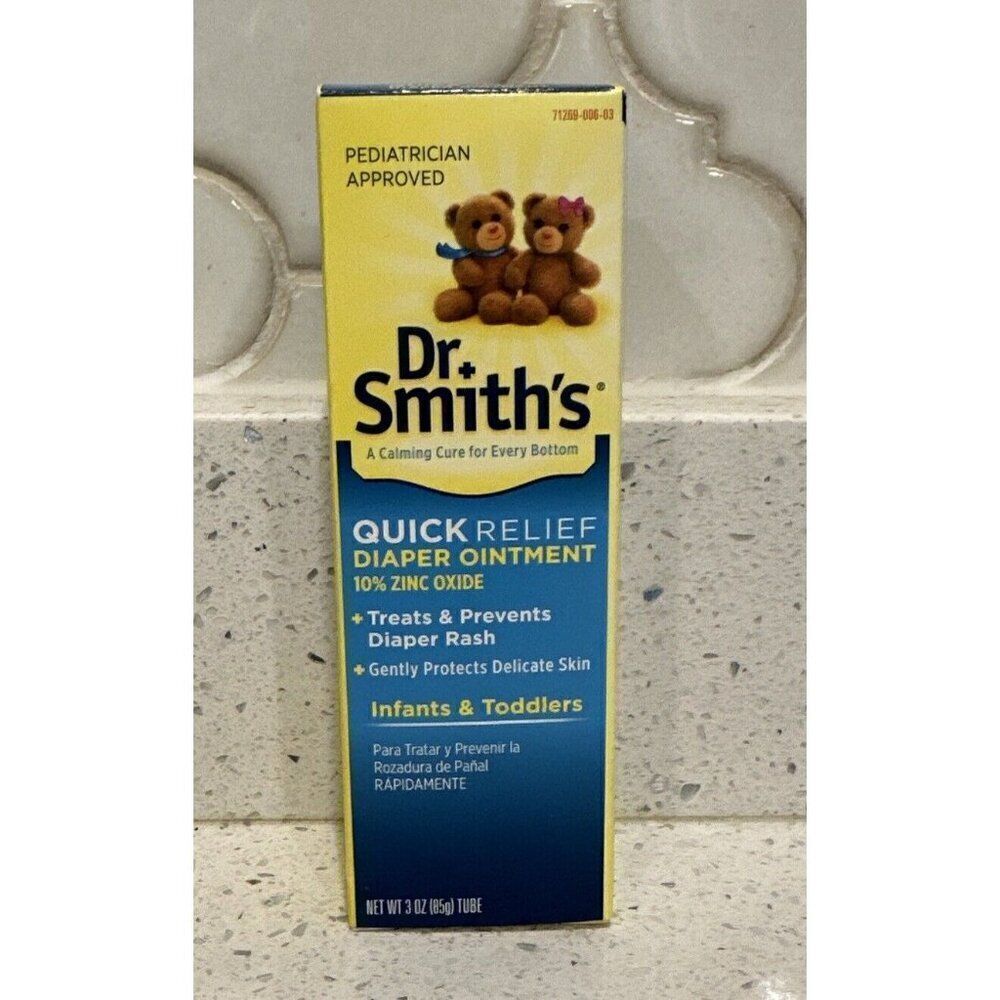 Dr. Smith's Quick Relief Diaper Rash Ointment, 10% zinc Oxide, 3 Oz